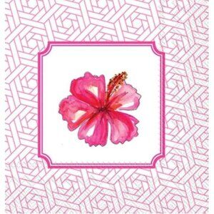 Rosanne Beck Hibiscus Paper Luncheon Napkins Pink 40 ct